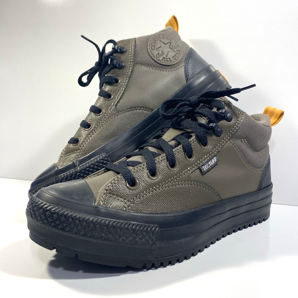 Converse Mens Sz 8 Malden Street Sneaker Boots Tec Tuff Mid  Brown Black A09492C